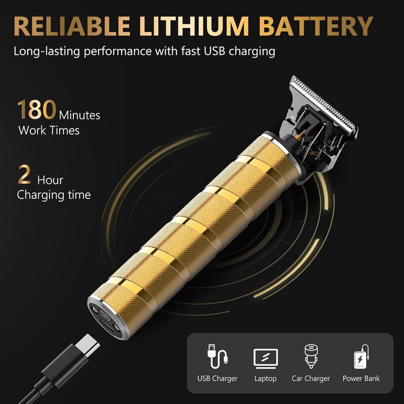 UFREE مقص شعر ومقص لحية للرجال احترافي، ماكينة حلاقة كهربائية للرجال، حواف دقيقة بشفرة T، مقصات حلاقة للشعر والشارب والوجه، هدايا للرجال - Image 4